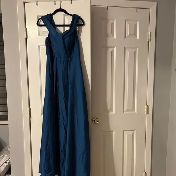 Shein Dresses | Shein Blue Sweetheart Maxi Gown for Weddings | Color: Blue | Size: L | Bebrave15'S Closet